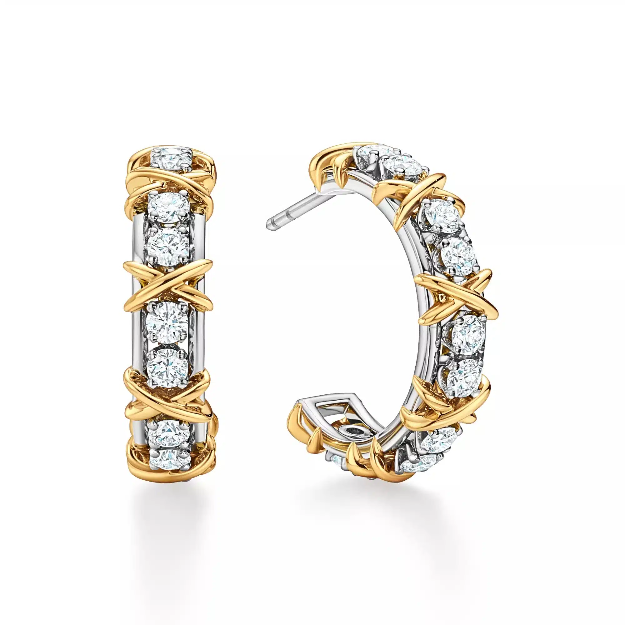 60118520_ER_MAIN1X1 16 Stone Hoop Earrings - Image 1