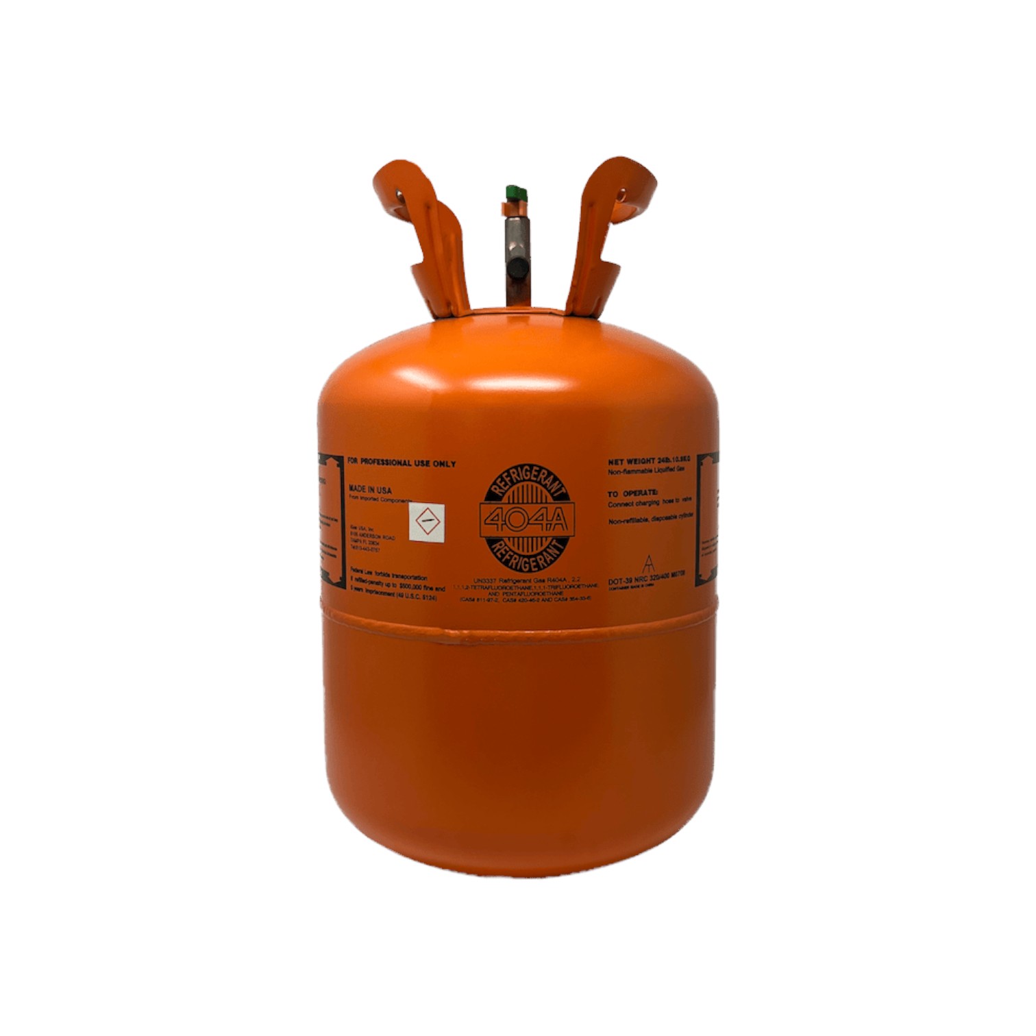 492 24lb R-404A Refrigerant, Reclaimed – Made in USA - Image 1