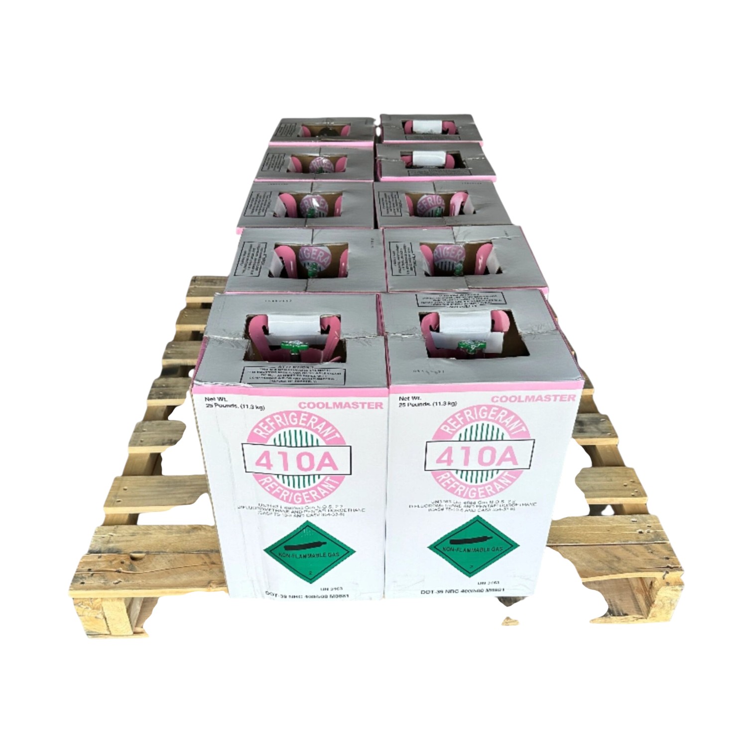 497 Pack of 10 × 25lb R-410A Refrigerant – Made in USA - Image 1