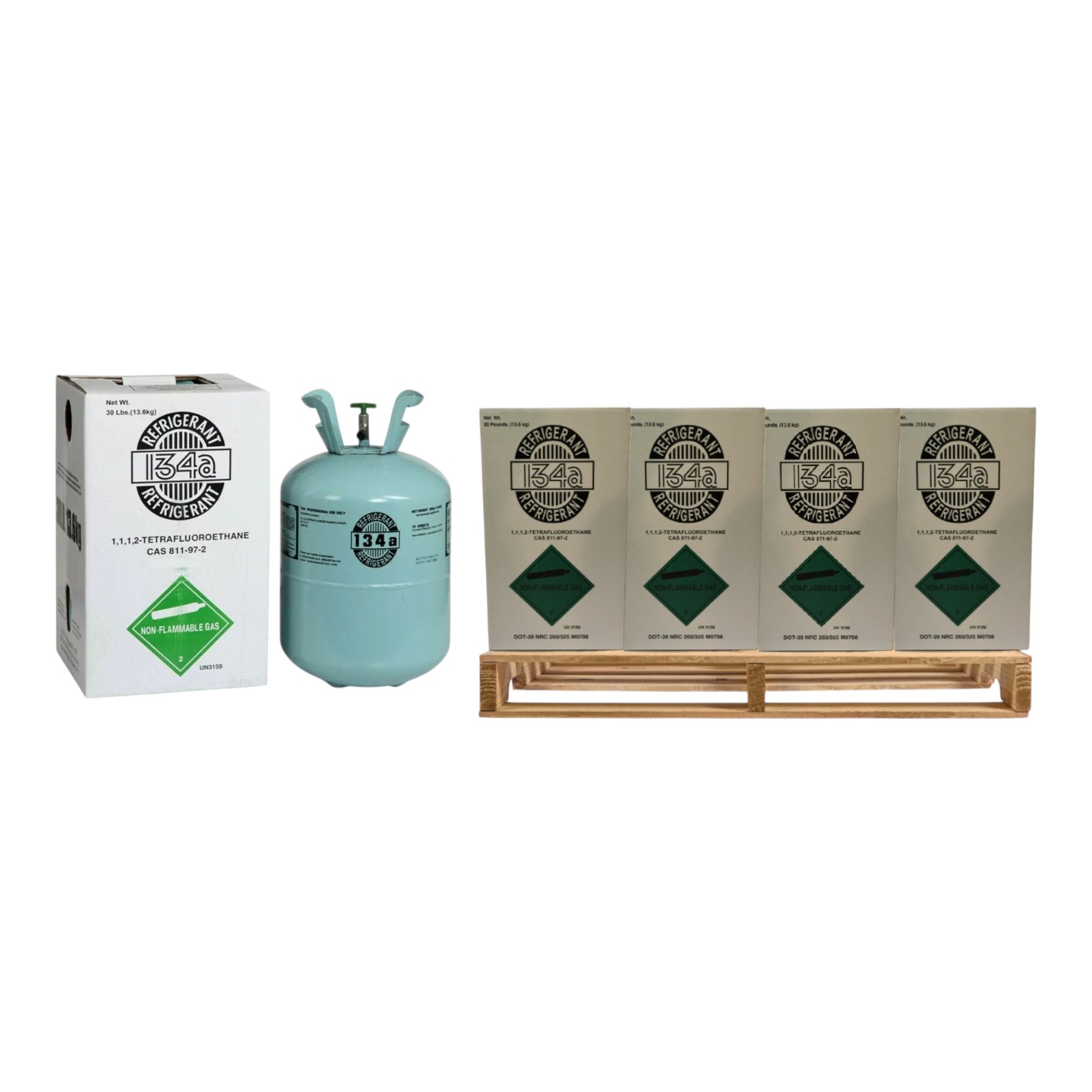 506 Bulk Pack – 10 × 30lb R-134a Automotive Refrigerant – Made in USA - Image 1