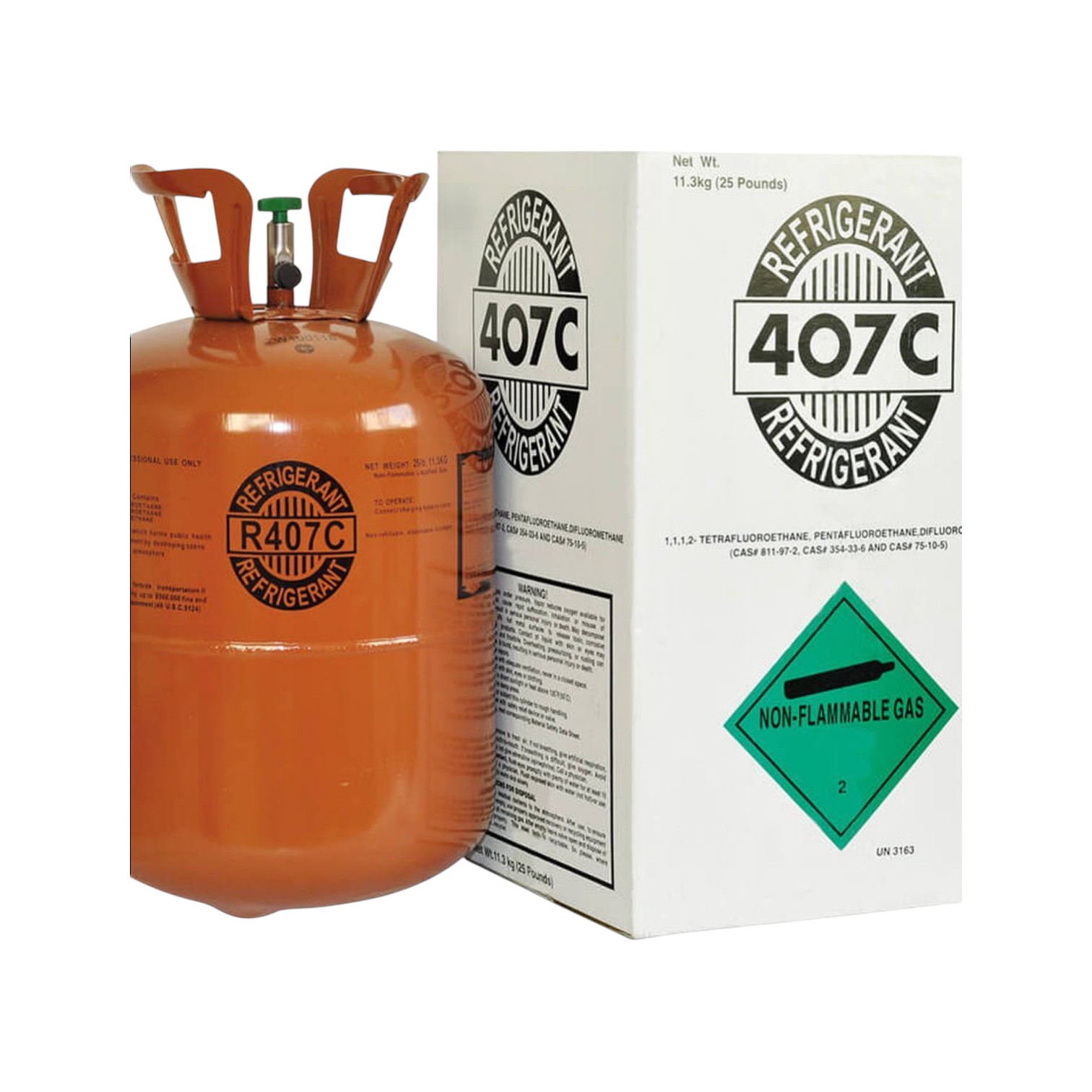537 25lb R-407C Refrigerant, Factory Sealed – Made in USA - Image 1
