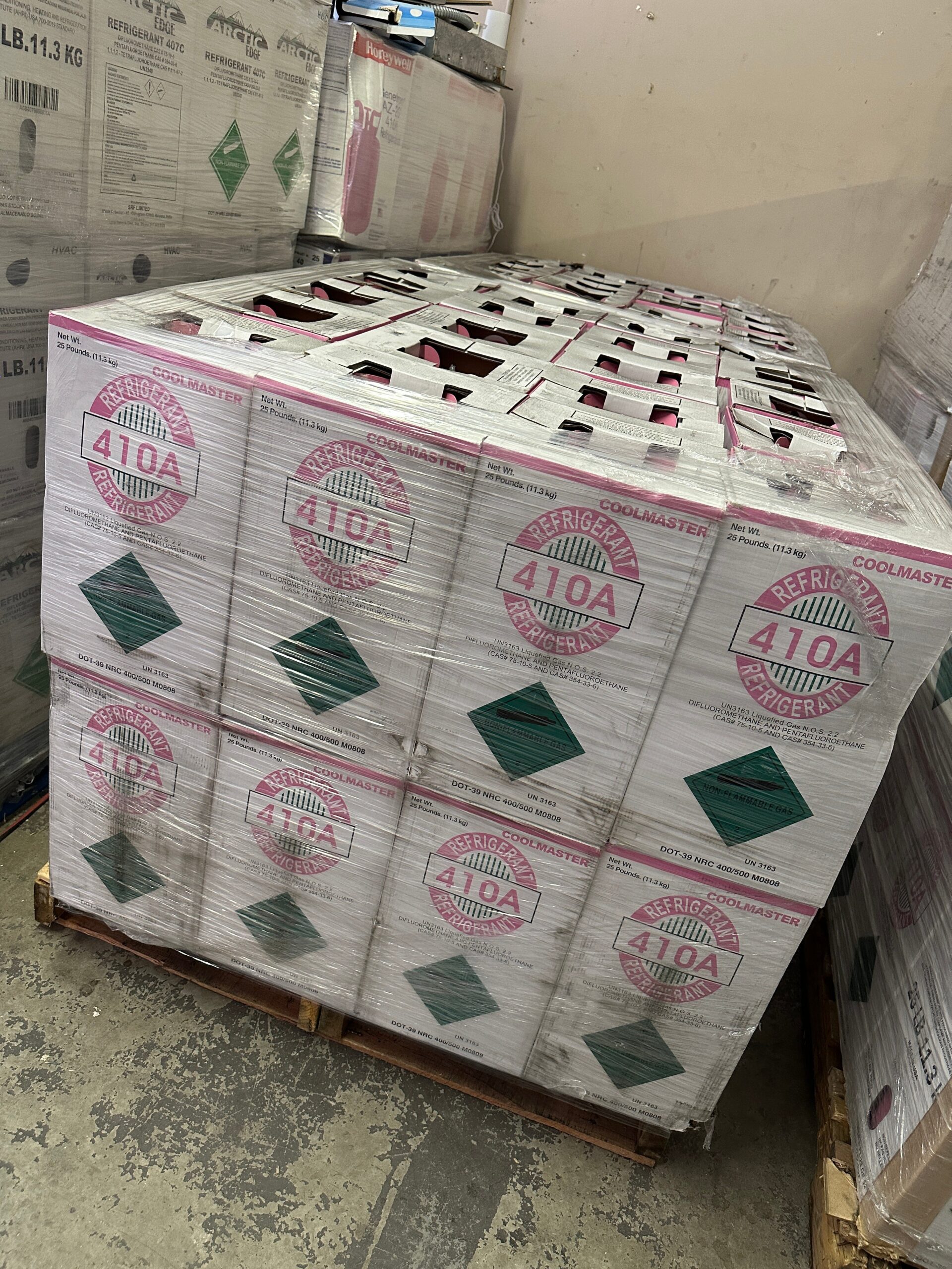 Full Pallet – 40 × 25lb R-410A Refrigerant – Made in USA - Image 2