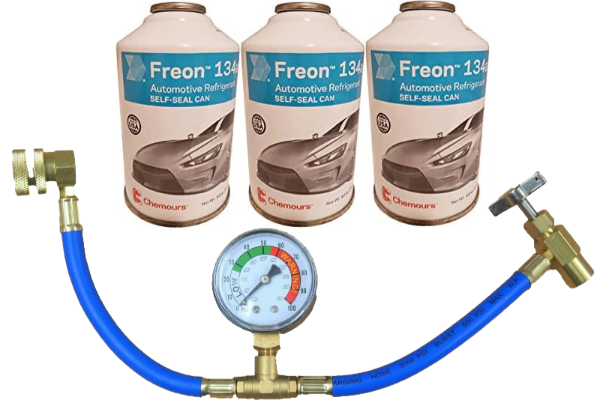Chemours R-134a Refrigerant – 3-Pack (12oz Self-Sealing Cans), MVAC Use – Made in USA - Image 1