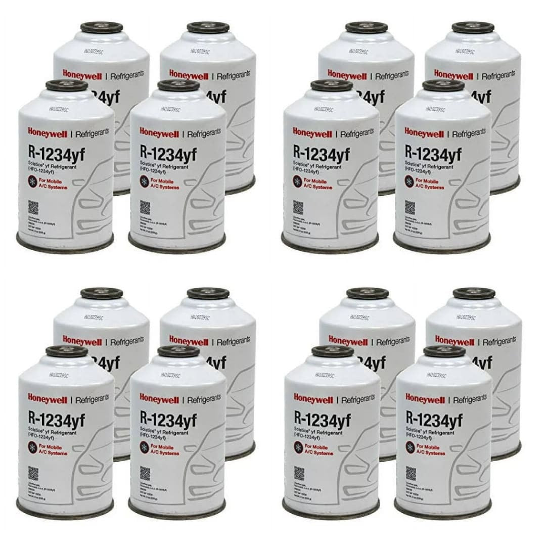 Honeywell R-1234yf Refrigerant – 16 Cans (8oz Each), Genuine – Made in USA - Image 1