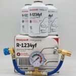 Honeywell R-1234yf Refrigerant – 3 Cans (8oz Each) with HD Brass Can Tap – Made in USA