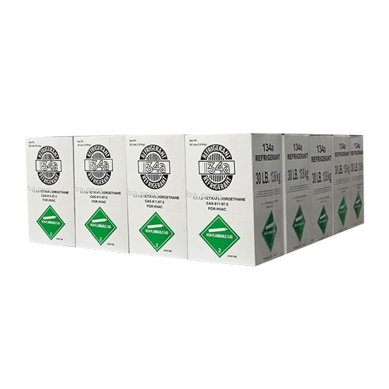 R-134a_Refrigerant_30_lb_Cylinders_Bulk_Pallet_Pack_EPA-Compliant_Non-Flammable_Gas.jpg Bulk Pack – 20 × 30lb R-134a Automotive Refrigerant – Made in USA - Image 1